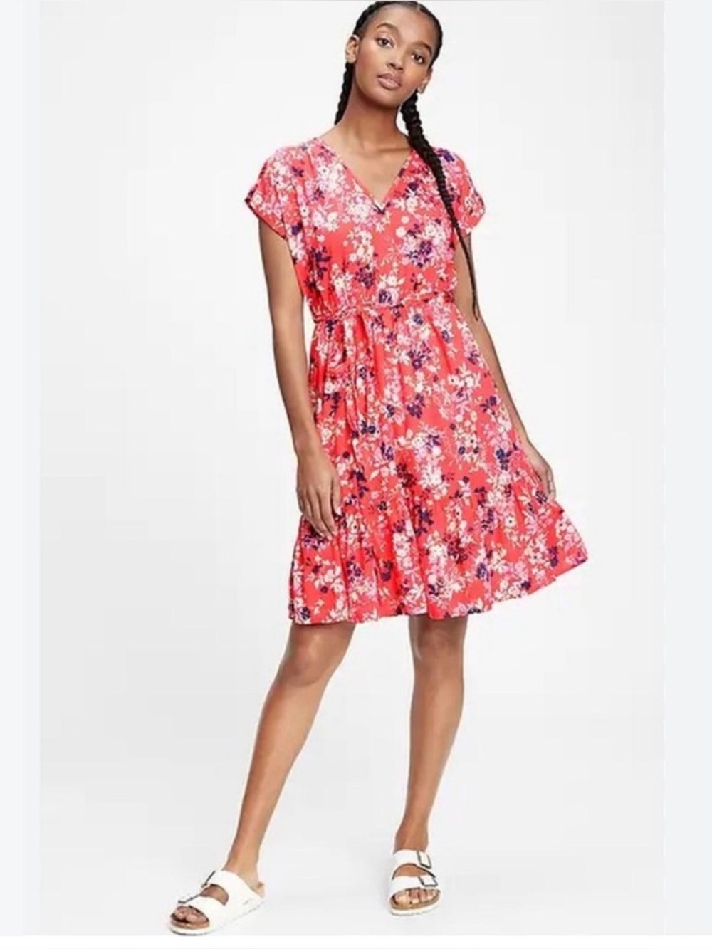 GAP Floral V-Neck summer Dress size SP / T/P